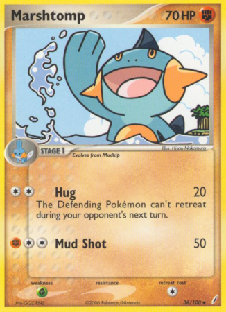 Marshtomp 38/100 EX Crystal Guardians
