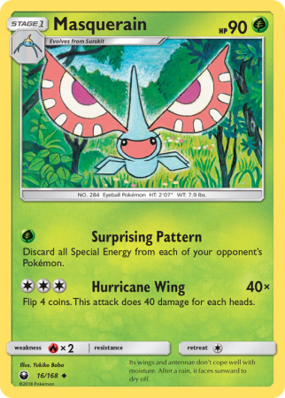 Masquerain 16/168 Sun & Moon Celestial Storm