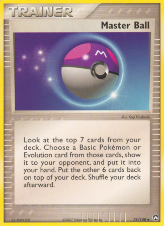 Master Ball 78/108 EX Power Keepers