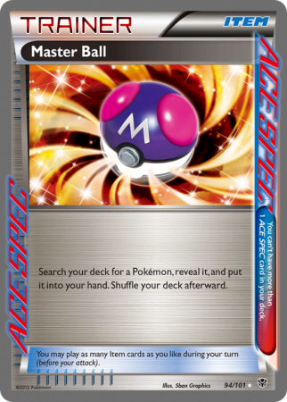 Master Ball 94/101 Black & White Plasma Blast