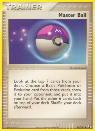 Master Ball 99/113 EX Delta Species