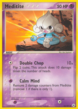 Meditite 65/101 EX Hidden Legends