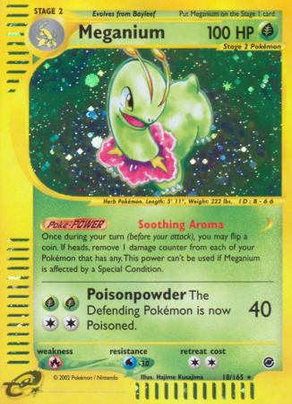 Meganium 18/165 E-Card Expedition Base Set