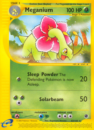 Meganium 53/165 E-Card Expedition Base Set