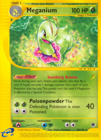 Meganium 54/165 E-Card Expedition Base Set
