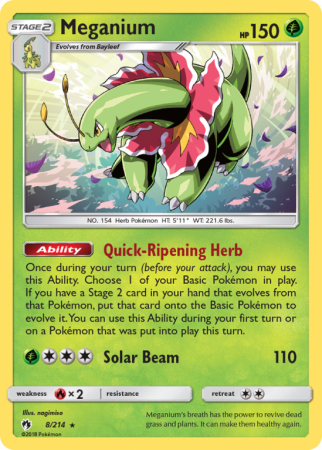 Meganium 8/214 Sun & Moon Lost Thunder