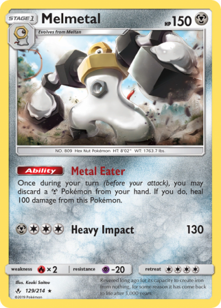 Melmetal 129/214 Sun & Moon Unbroken Bonds