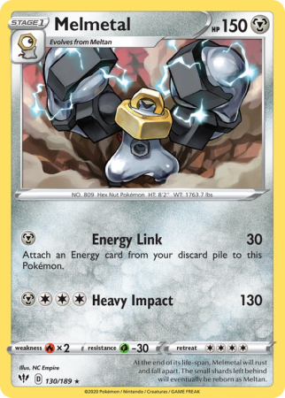 Melmetal 130/189 Sword & Shield Darkness Ablaze