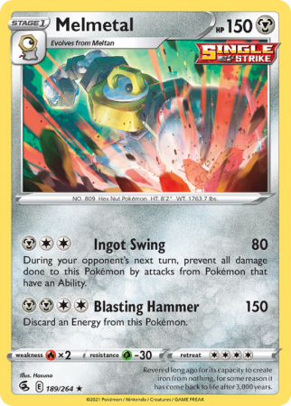 Melmetal 189/264 Sword & Shield Fusion Strike