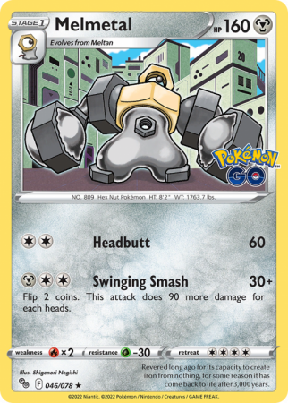 Melmetal 46/78 Sword & Shield Pokémon GO
