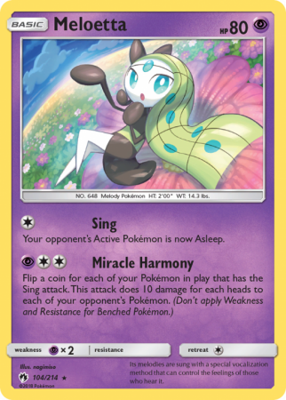 Meloetta 104/214 Sun & Moon Lost Thunder