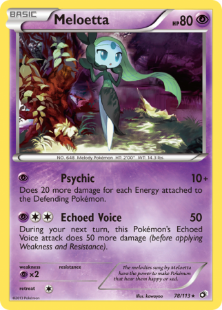 Meloetta 78/113 Black & White Legendary Treasures