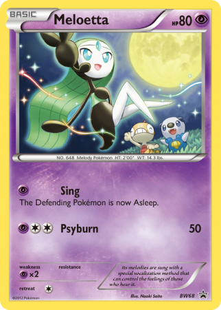 Meloetta BW68/101 Black & White BW Black Star Promos