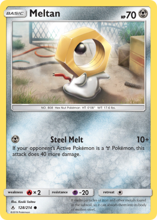 Meltan 128/214 Sun & Moon Unbroken Bonds