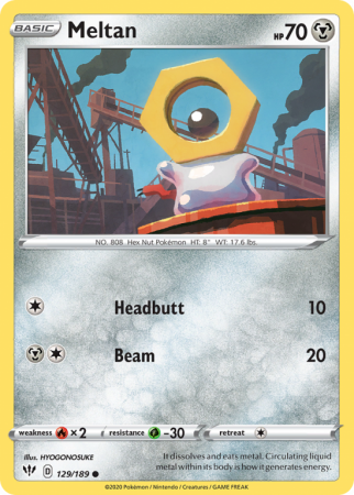 Meltan 129/189 Sword & Shield Darkness Ablaze