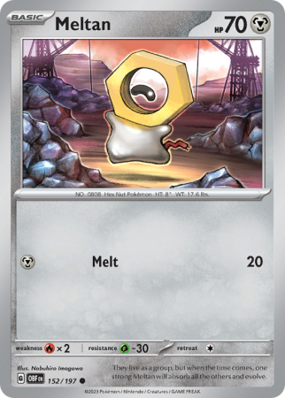 Meltan 152/197 Scarlet & Violet Obsidian Flames