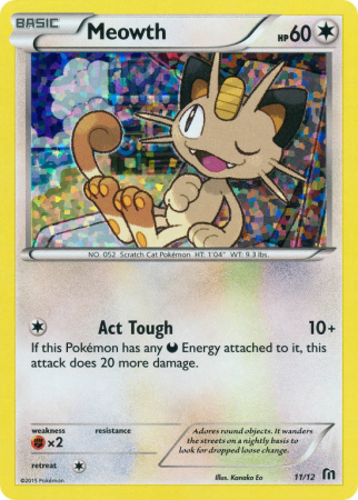 Meowth 11/12 Other McDonald's Collection 2016
