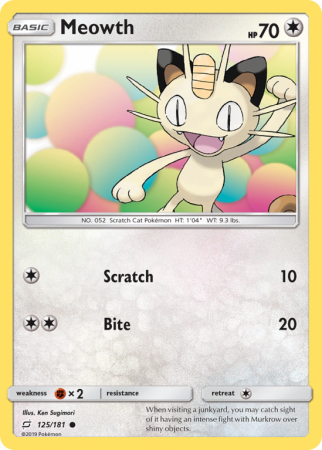Meowth 125/181