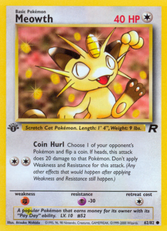 Meowth 62/83 Base Team Rocket