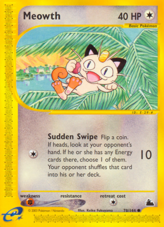 Meowth 78/182 E-Card Skyridge