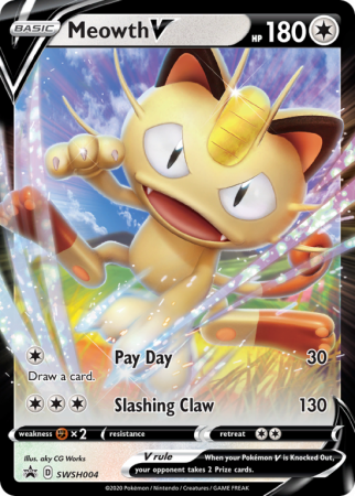 Meowth V SWSH004/103 Sword & Shield SWSH Black Star Promos