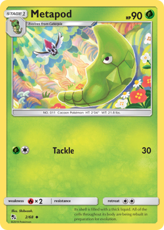 Metapod 2/68 Sun & Moon Hidden Fates