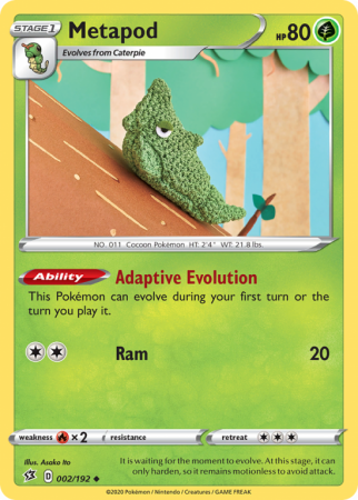 Metapod 2/192 Sword & Shield Rebel Clash