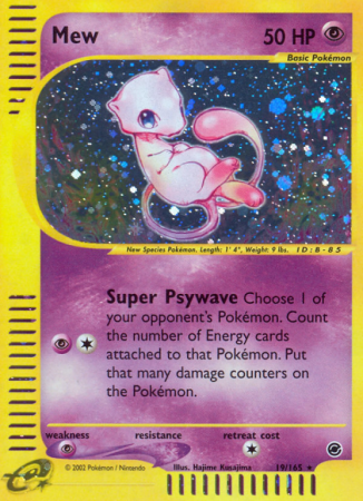 Mew 19/165 E-Card Expedition Base Set