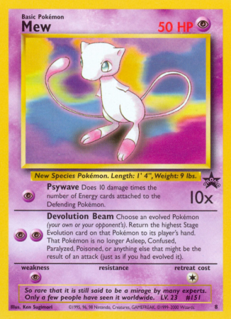 Mew 8/53 Base Wizards Black Star Promos