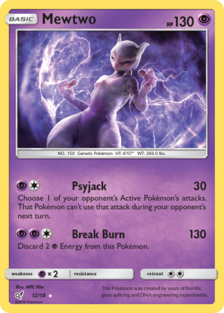 Mewtwo 12/18 Sun & Moon Detective Pikachu