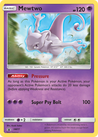 Mewtwo SM77/156 Sun & Moon SM Black Star Promos