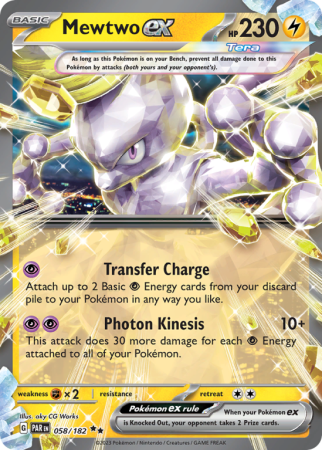 Mewtwo ex 58/182 Scarlet & Violet Paradox Rift