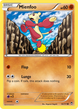 Mienfoo 56/111 XY Furious Fists