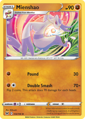 Mienshao 104/196 Sword & Shield Lost Origin