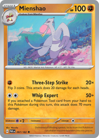 Mienshao 97/182 Scarlet & Violet Paradox Rift