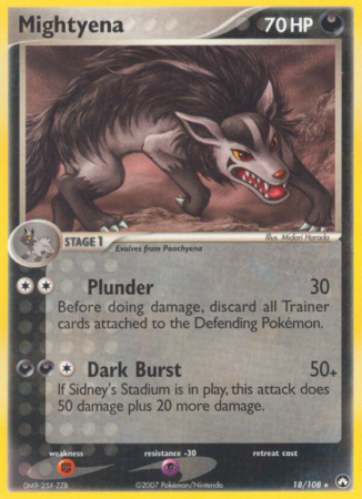 Mightyena 18/108 EX Power Keepers