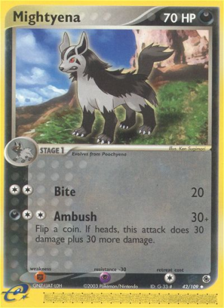 Mightyena 42/109 EX Ruby & Sapphire