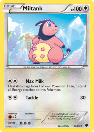 Miltank 93/116 Black & White Plasma Freeze