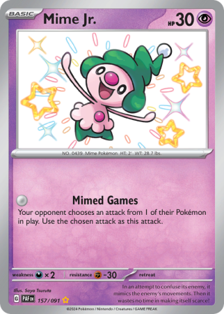 Mime Jr. 157/91 Scarlet & Violet Paldean Fates