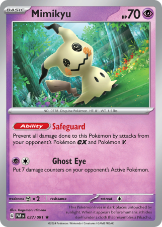 Mimikyu 37/91 Scarlet & Violet Paldean Fates