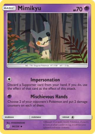 Mimikyu 96/236 Sun & Moon Cosmic Eclipse