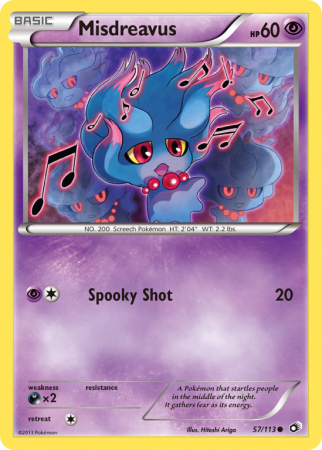 Misdreavus 57/113 Black & White Legendary Treasures