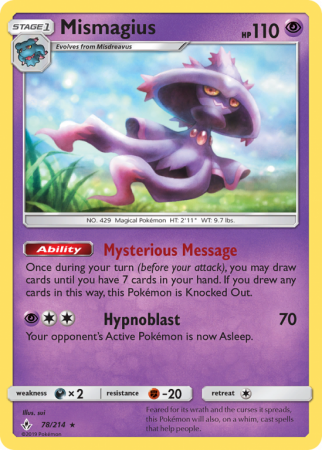 Mismagius 78/214 Sun & Moon Unbroken Bonds