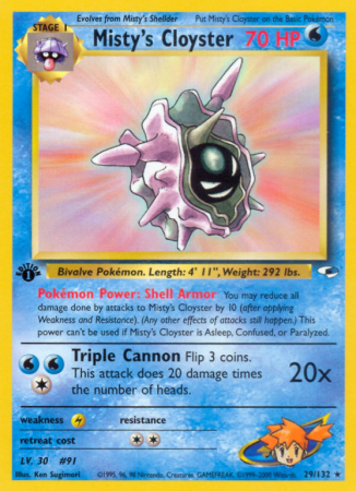 Misty's Cloyster 29/132 Gym Gym Heroes