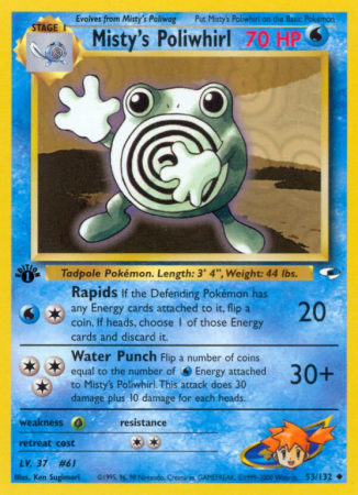 Misty's Poliwhirl 53/132 Gym Gym Heroes
