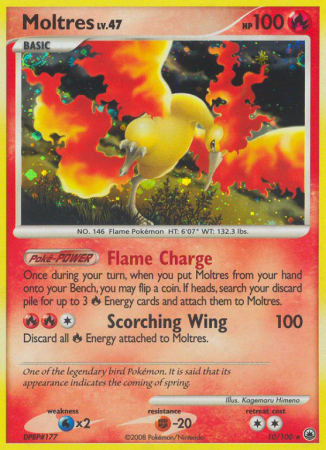 Moltres 10/100 Diamond & Pearl Majestic Dawn