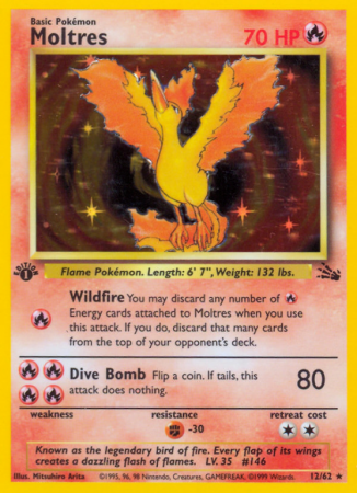 Moltres 12/62 Base Fossil