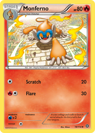 Monferno 19/114 XY Steam Siege