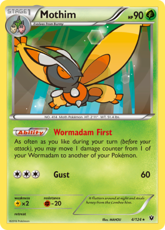 Mothim 4/124 XY Fates Collide