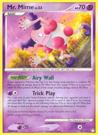 Mr. Mime 30/123 Diamond & Pearl Mysterious Treasures